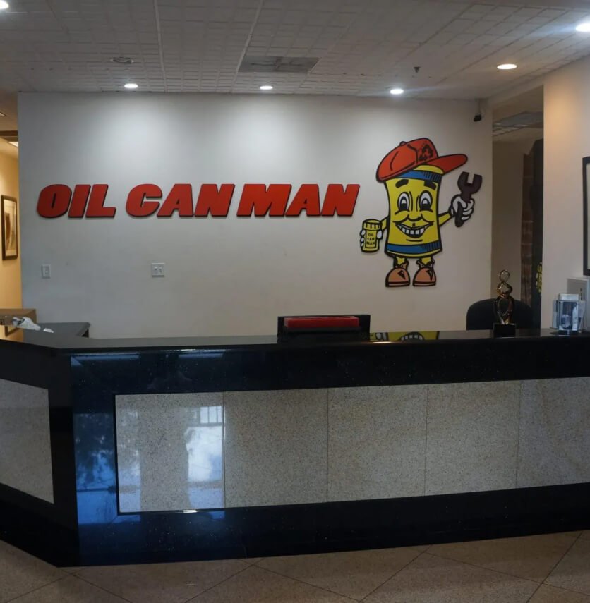 Oil Can Man Front Desk